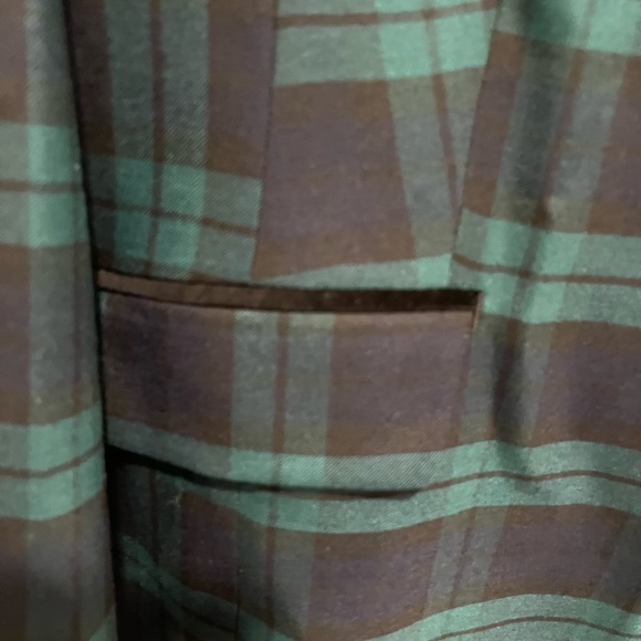 NWT Talbots plaid jacket with velvet trim - Picture 6 of 10